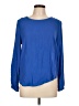 Elodie 100% Rayon Blue Long Sleeve Blouse Size L - photo 1