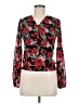 By Design Floral Red Long Sleeve Blouse Size M - photo 1