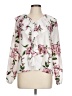 Unbranded Floral White Long Sleeve Blouse Size L - photo 1
