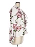 Unbranded Floral White Long Sleeve Blouse Size L - photo 4