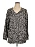 Ellen Tracy Animal Print Gray Pullover Sweater Size XL - photo 1