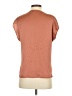 Label 100% Polyester Solid Brown Short Sleeve Blouse Size XS - photo 2