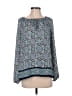 Gap 100% Polyester Blue Long Sleeve Blouse Size XS - photo 1