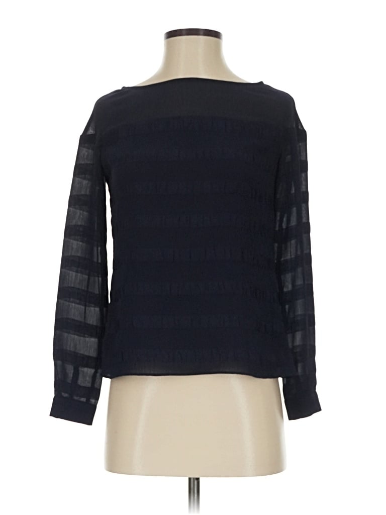 Banana Republic Long Sleeve Blouse In Black