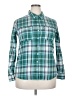 Mossimo Supply Co. Plaid Teal Long Sleeve Button-Down Shirt Size XXL - photo 1