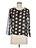 Vintage Havana 100% Polyester Polka Dots Black 3/4 Sleeve Blouse Size L - photo 1
