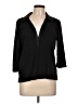 White Stag 100% Cotton Black 3/4 Sleeve Top Size L - photo 1