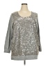 Roaman's Metallic Silver Pullover Sweater Size 22 (1X) - photo 1