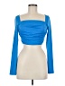 Andee Leeds Blue Long Sleeve Top Size M (estimated) - photo 1