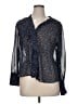 Zara Polka Dots Blue 3/4 Sleeve Blouse Size XL - photo 1