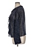 Zara Polka Dots Blue 3/4 Sleeve Blouse Size XL - photo 5
