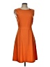 BCBGMAXAZRIA Solid Orange Casual Dress Size 10 - photo 1