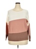 Evolution by Cyrus Color Block Ivory Pullover Sweater Size XXL - photo 1