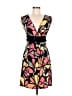 Wrapper Print Black Cocktail Dress Size M - photo 1