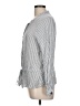 Velvet Heart Stripes Silver Long Sleeve Blouse Size L - photo 5