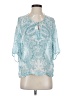 d.RA Teal Blue 3/4 Sleeve Blouse Size S - photo 1