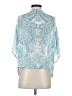d.RA Teal Blue 3/4 Sleeve Blouse Size S - photo 2