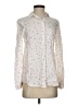 BeachLunchLounge 100% Viscose Hearts White Long Sleeve Blouse Size S - photo 1