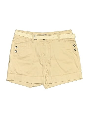 White House Black Market Khaki Shorts (view 1)