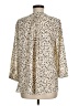 NYDJ Animal Print Ivory 3/4 Sleeve Blouse Size M - photo 2