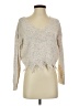 Zaful Metallic Ivory Pullover Sweater Size S - photo 1