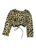 ASOS Animal Print Tan Gold Swimsuit Top Size 2 - photo 2