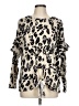 Veveret Animal Print Ivory Pullover Sweater Size L - photo 1