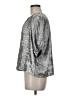 Gap 100% Polyester Metallic Silver 3/4 Sleeve Blouse Size M - photo 5