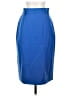 Laurel 100% Virgin Wool Solid Blue Wool Skirt Size EU (FR) 36 / US 4 - photo 1