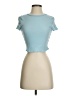 Shein Blue Short Sleeve Turtleneck Size 2 - photo 1