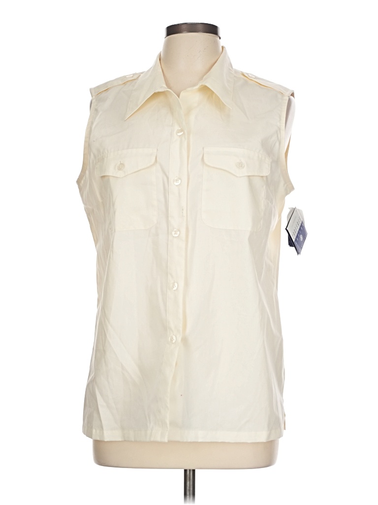 Pre-owned Liz Claiborne Sleeveless T-shirt In White