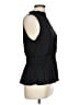 Calligraphie 100% Polyester Black Sleeveless Blouse Size L - photo 4
