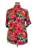 Venezia 100% Rayon Tropical Red Short Sleeve Blouse Size 18 - photo 2
