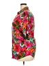Venezia 100% Rayon Tropical Red Short Sleeve Blouse Size 18 - photo 5