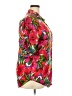 Venezia 100% Rayon Tropical Red Short Sleeve Blouse Size 18 - photo 4
