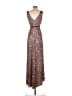 Mac Duggal 100% Polyester Metallic Brown Gold Cocktail Dress Size 2 - photo 2