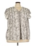 Carolina Belle 100% Polyester Silver Short Sleeve Polo Size 3X - photo 1