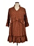 Unbranded 100% Polyester Brown Casual Dress Size XL - photo 1