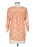 Soulmates 100% Polyester Chevron-herringbone Orange 3/4 Sleeve Blouse Size S - photo 2