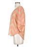 Soulmates 100% Polyester Chevron-herringbone Orange 3/4 Sleeve Blouse Size S - photo 5