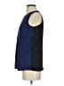Ann Taylor LOFT 100% Polyester Blue Sleeveless Blouse Size XS - photo 5