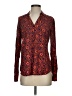 QMack Animal Print Red Long Sleeve Blouse Size S - photo 1
