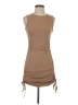 Shein Solid Tan Casual Dress Size 4 - photo 1