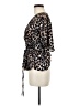 Venus 100% Polyester Animal Print Black Kimono Size 6 - photo 5