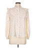 Pinch 100% Polyester Polka Dots Ivory Long Sleeve Blouse Size M - photo 1