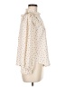 Pinch 100% Polyester Polka Dots Ivory Long Sleeve Blouse Size M - photo 4