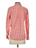 Joe Fresh 100% Cotton Checkered-gingham Orange Long Sleeve Button-Down Shirt Size XS - photo 2