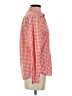 Joe Fresh 100% Cotton Checkered-gingham Orange Long Sleeve Button-Down Shirt Size XS - photo 4