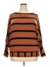 Hailey & Co. Stripes Brown Pullover Sweater Size 3X - photo 1