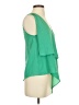 H&M 100% Polyester Green Sleeveless Blouse Size 4 - photo 4